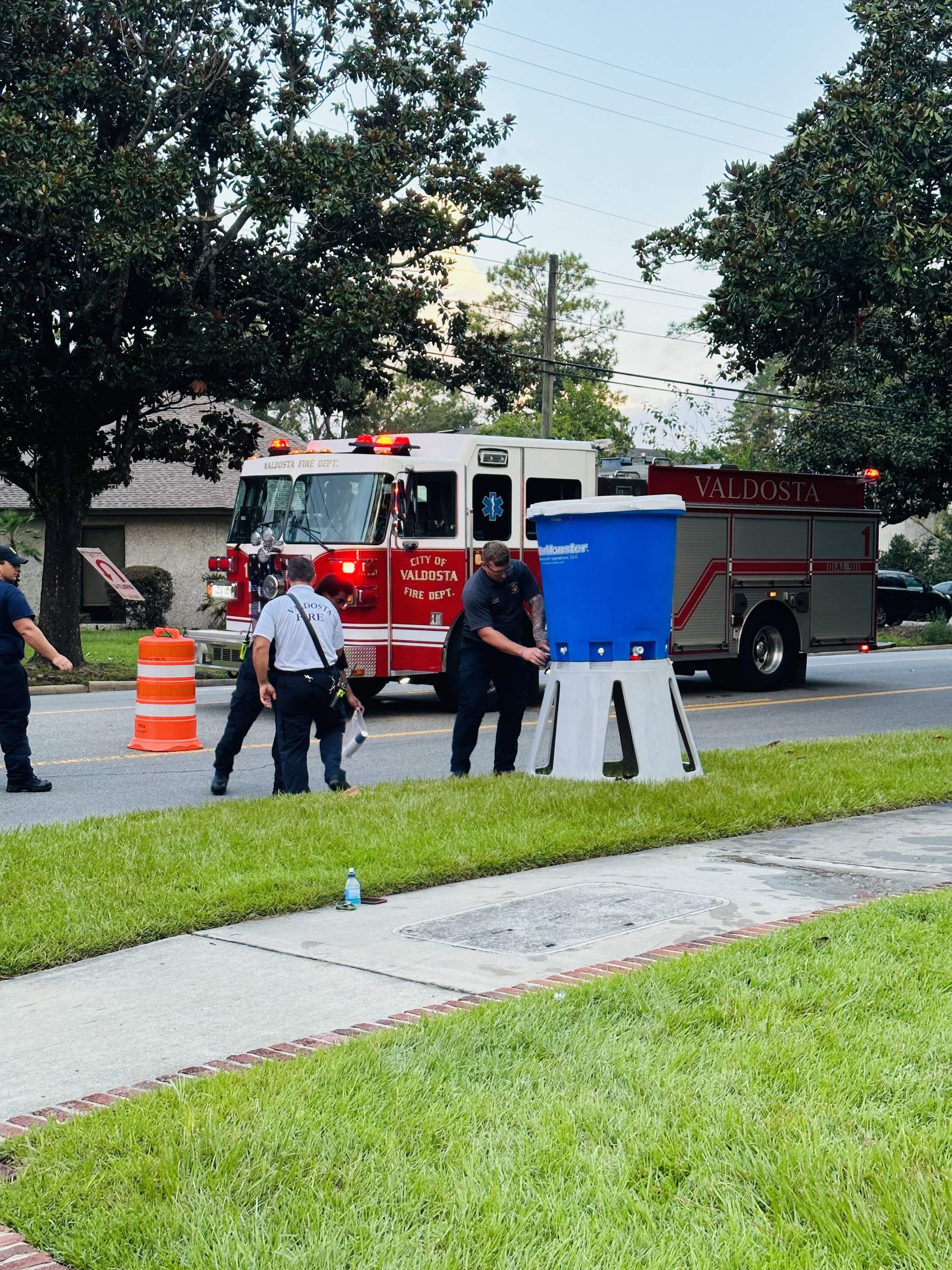 Delivering water to first responders